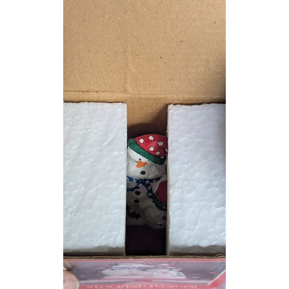 Potpourri Designs 1995 Snowman Fam. Handpainted Stocking Hanger Adjustable Hook
